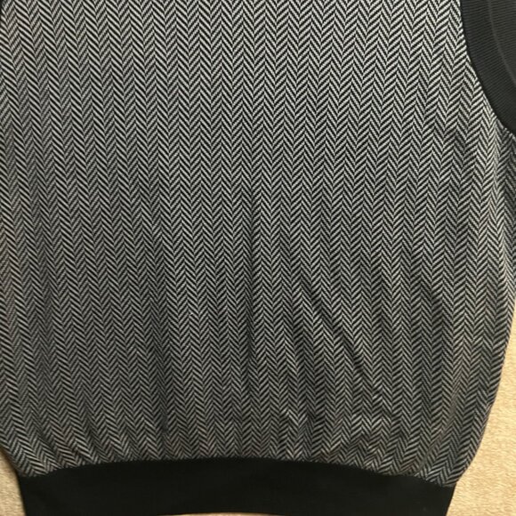 Pro Tour Men XL Cotton Knit Black Gray Chevron Herringbone Golf Vest‎ (Z) - Picture 3 of 5